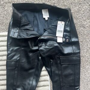 Cinq a sept vegan leather cargo pants